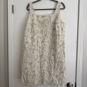 A New Day Floral Cream Tank Mini Shift Dress